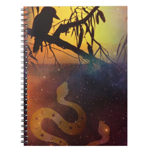 Carnet Solstice Kookaburra Silhouette Serpent céleste (Devant)