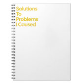 Carnet Solutions aux problèmes que j'ai causés (Devant)