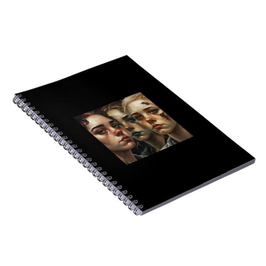 Carnet Somber Faces – AI Art Notebook (Côté Droit)