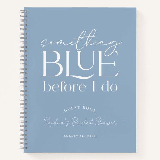 Carnet Something Blue Bridal Shower Guest Book (Devant)