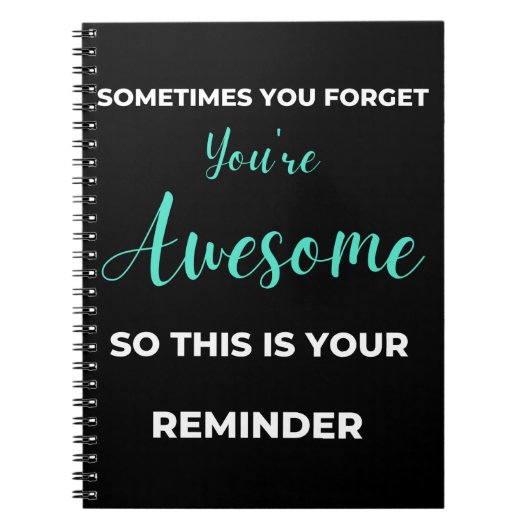 Carnet Sometimes You Forget You're Awesome (Devant)