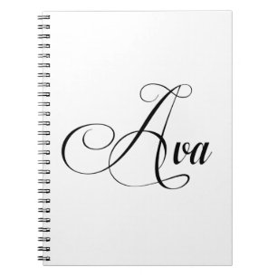 Carnet Son Nom Est Ava Calligraphy
