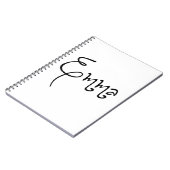 Carnet Son Nom Est Emma Calligraphy (Côté gauche)