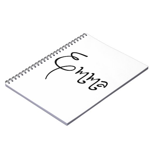 Carnet Son Nom Est Emma Calligraphy (Côté gauche)