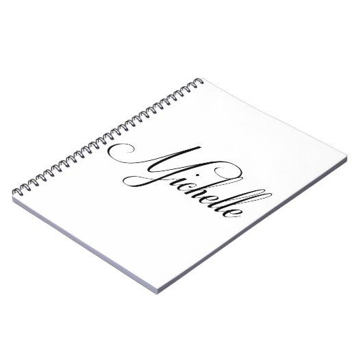 Carnet Son nom est Michelle Calligraphy (Côté gauche)