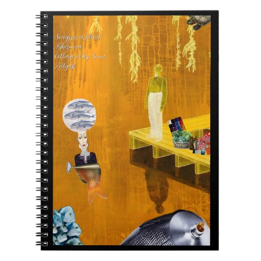 Carnet Songs for a Blind Fisherman Collage Notebook (Devant)