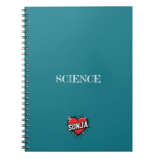 Carnet Sonja Cœur Turquoise (Devant)