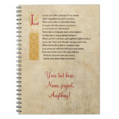 Carnet Sonnet 116 de Shakespeare (CXVI) sur le parchemin (Devant)