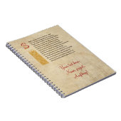 Carnet Sonnet 18 de Shakespeare (XVIII) sur le parchemin (Côté Droit)