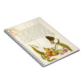 Carnet Sonnette de plantes vintages initiale dorée (Côté Droit)