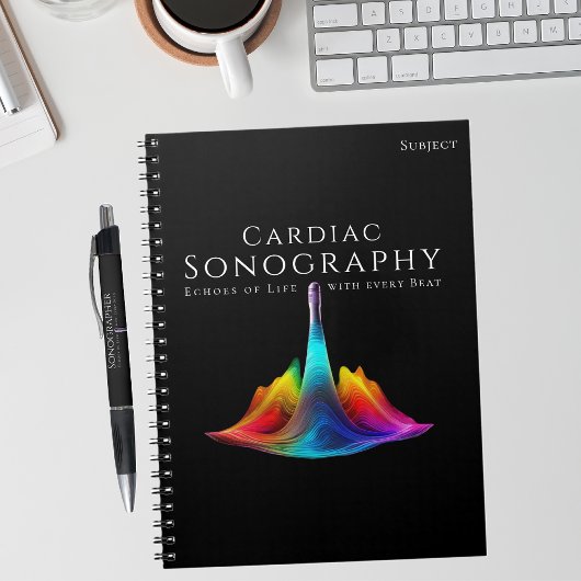 Carnet Sonographe Cardiaque Colorée Ondes Ultrasoniques