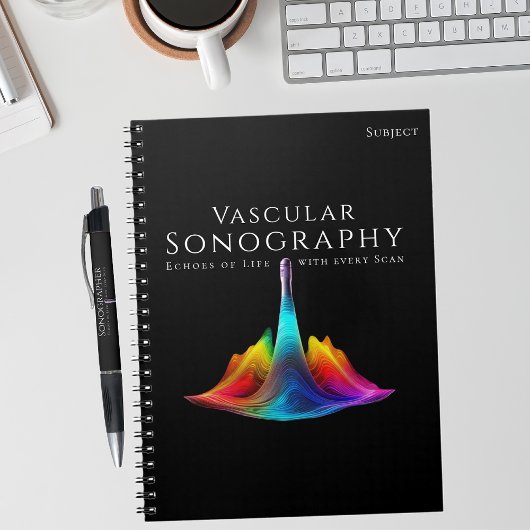 Carnet Sonographe vasculaire - Ondes Ultrasoniques coloré