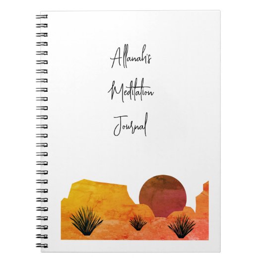 Carnet Soothing Desert Moon Meditation Notebook (Devant)