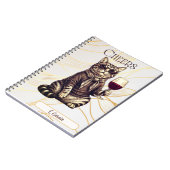 Carnet Sophisticated Cat Wine Lover Notebook (Côté gauche)