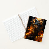 Carnet Sorcière assise sur son trône Jack-O-Lantern (Intérieur)