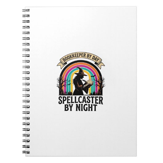 Carnet Sorcière Comptable Rétro Halloween Comptabilité De (Devant)