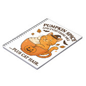 Carnet Sorcière de chat gingembre - Joli design d'Hallowe (Côté gauche)