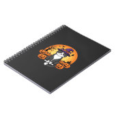 Carnet Sorcière de Halloween Chat Citrouille Lune Design_ (Côté gauche)