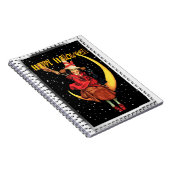 Carnet Sorcière de Halloween nostalgique et son chat (Côté Droit)