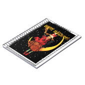 Carnet Sorcière de Halloween nostalgique et son chat (Côté gauche)