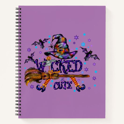 Carnet Sorcière de l'Halloween mignonne (Devant)