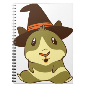 Carnet Sorcière d'Halloween de porc de Guinée