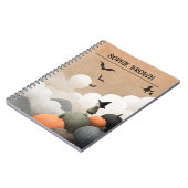 Carnet Sorcière d'Halloween éffrayante mignonne avec nom (Côté gauche)