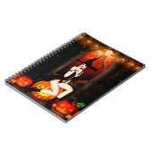 Carnet Sorcière d'Halloween et citrouille (Côté gauche)