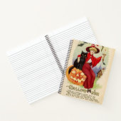 Carnet Sorcière d'Halloween vintage et chat noir (Intérieur)