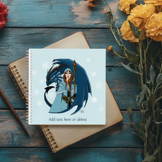 Carnet  Sorcière du Dragon Bleu Flocons de Neige