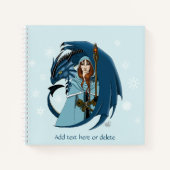 Carnet  Sorcière du Dragon Bleu Flocons de Neige (Devant)