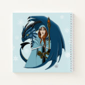 Carnet  Sorcière du Dragon Bleu Flocons de Neige (Dos)