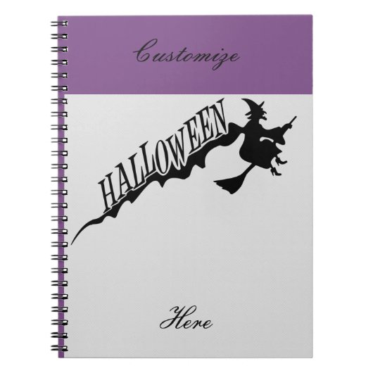 Carnet Sorcière effrayante à cheval Halloween Thunder_Cov (Devant)