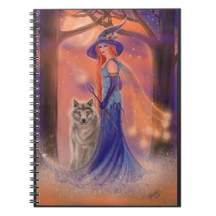 Carnet Sorcière et loup d'Halloween par Renee Lavoie