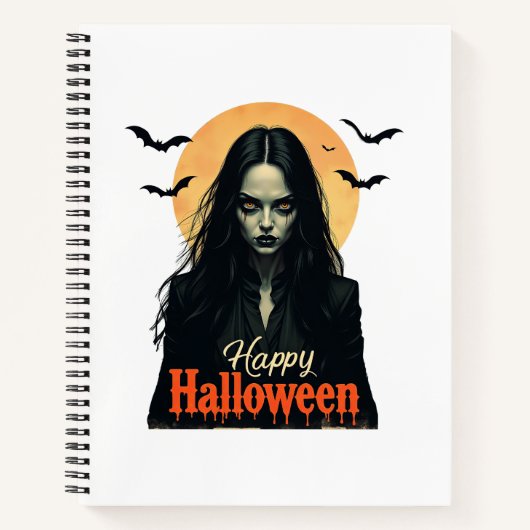 Carnet Sorcière gothique d'Halloween (Devant)