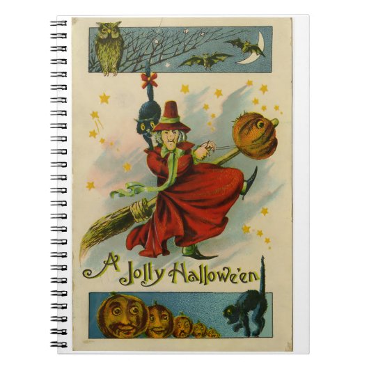 Carnet Sorcière vintage d'Halloween (Devant)