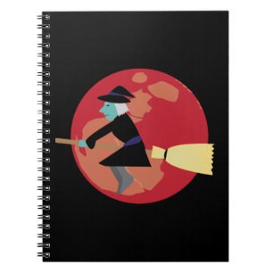 Carnet Sorcière volant la nuit