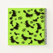 Carnet Sorcière volante parmi les étoiles à Halloween nui (Dos)