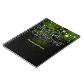 Carnet Sorcières rassemblées vert et noir Damassé Hallowe (Côté gauche)