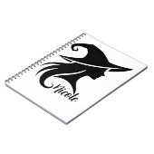 Carnet Sorcières Wiccanes Chapeau Noir Fête d'Halloween (Côté gauche)