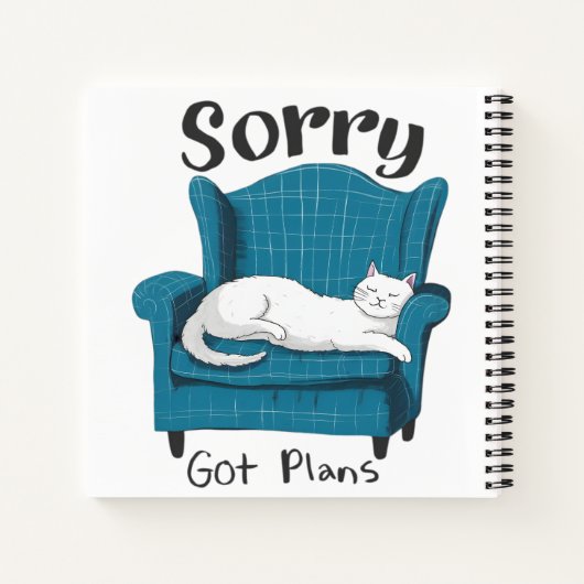 Carnet Sorry Got Plans Funny Cat Lover Gift  (Dos)