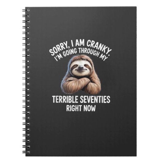 Carnet Sorry I Am Cranky I'm Going Through My Terrible Se (Devant)