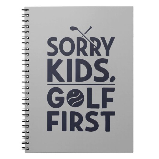 Carnet Sorry Kids Golf First Bold Golf Humor Art (Devant)