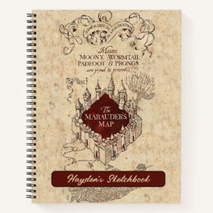 Carnet Sortilège Harry Potter Dessin de la carte du Mar