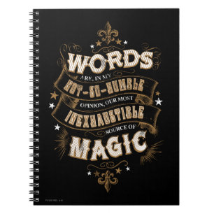 Carnet Sortilège Harry Potter Les mots sont notre resso
