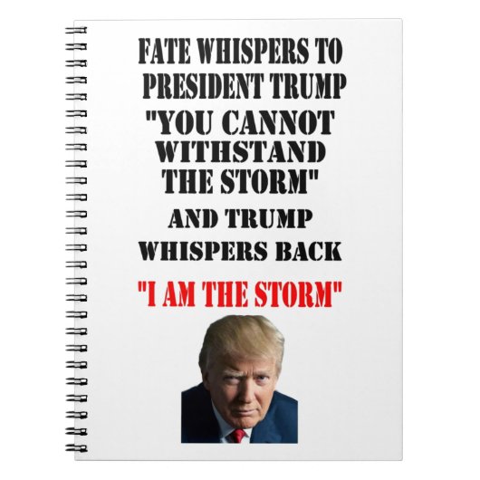 CARNET SORTIS DU SORT AU PRÉSIDENT TRUMP (Devant)