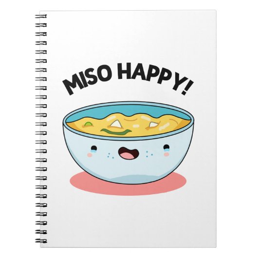 Carnet Soupe drôle pun miso heureux (Devant)