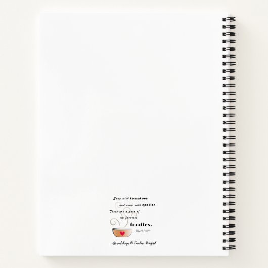 Carnet "Soupe - ma nourriture préférée" Bloc-notes Recett (Dos)