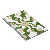 Carnet Sourire en blanc, sable et vert palme (Côté Droit)
