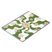 Carnet Sourire en blanc, sable et vert palme (Côté gauche)